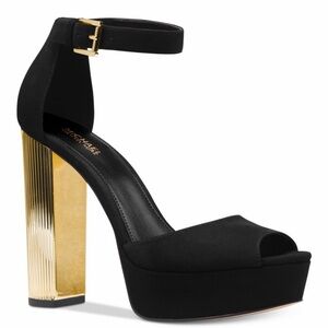 Michael Kors Collection Black and Gold Heels